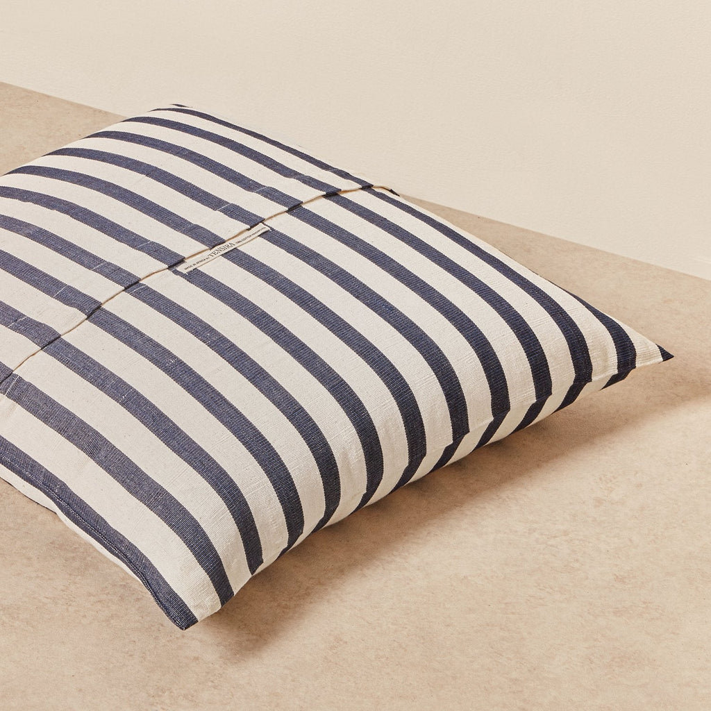 Goodee-Tensira-Square Cushion - Color - Navy Blue & Off-White