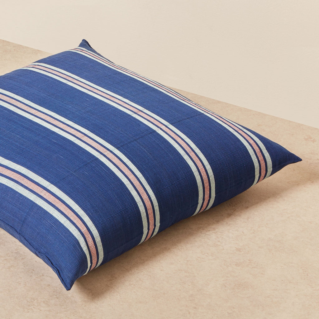 Goodee-Tensira-Square Cushion - Color - Red Aqua & Navy Blue