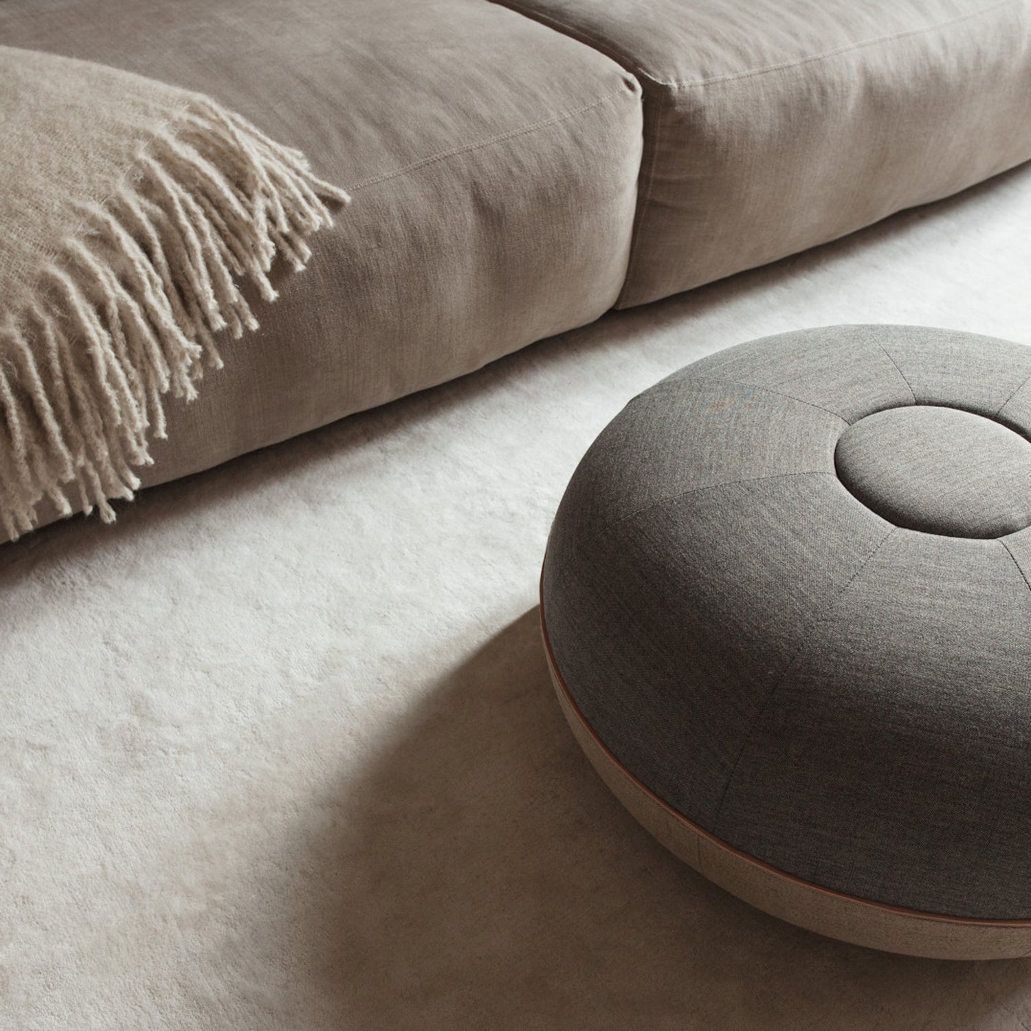 Goodee-Fritz Hansen Large Pouf - Color - Concrete