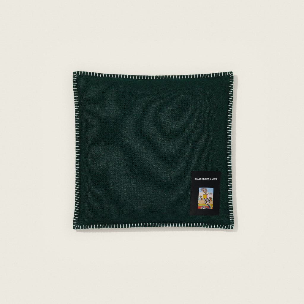 Goodee-Kvadrat/Raf Simons-Lambswool Cushion - Color - Dark Green