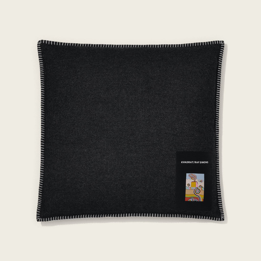 Goodee-Kvadrat/Raf Simons-Lambswool Cushion - Color - Black