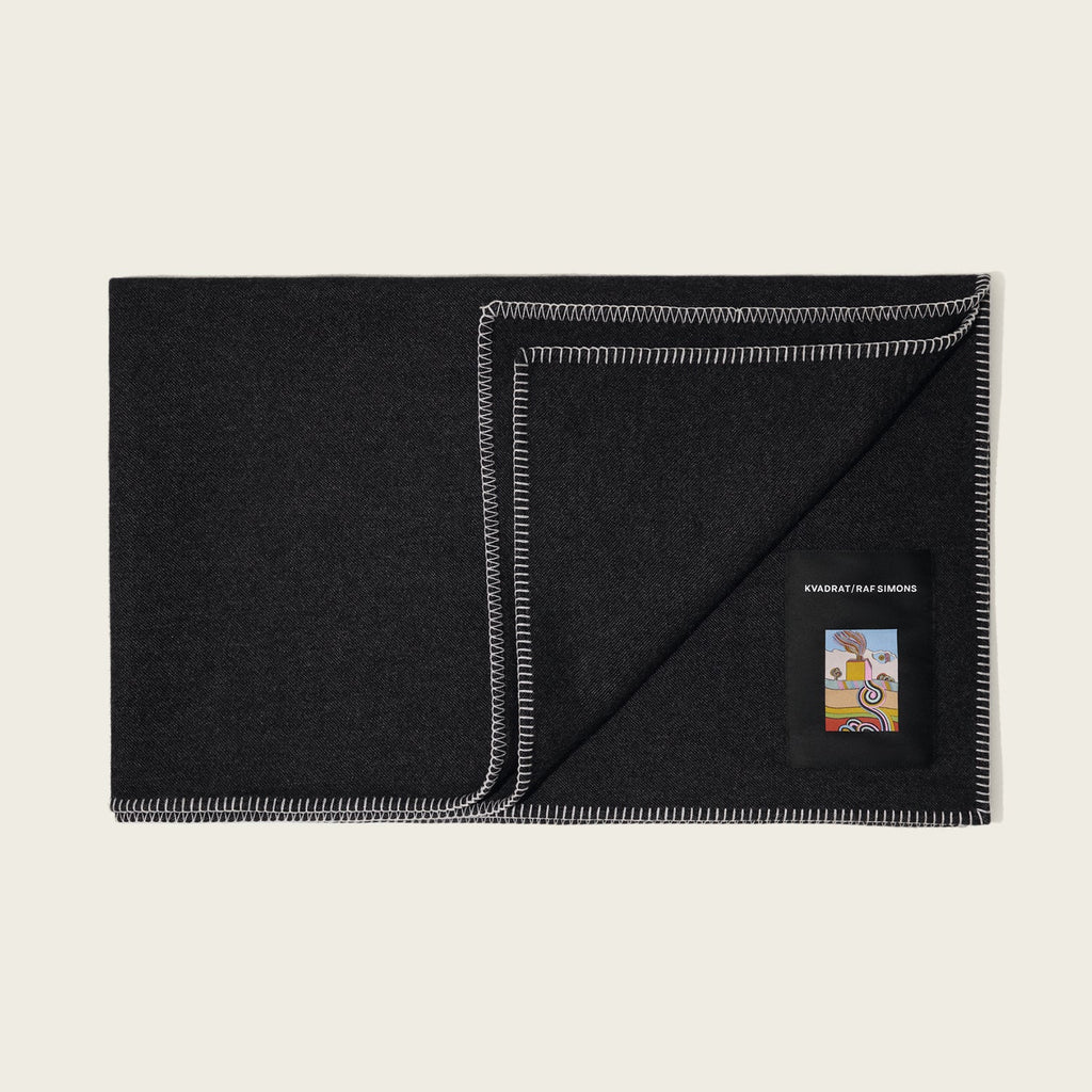 Goodee-Kvadrat/Raf Simons-Lambswool Throw - Color - Black