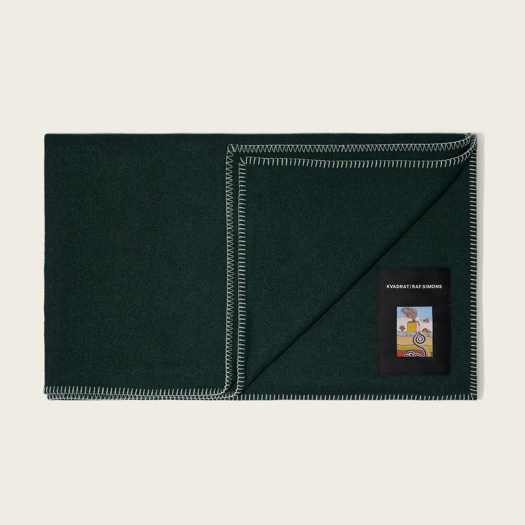 Goodee-Kvadrat/Raf Simons-Lambswool Throw - Color - Dark Green