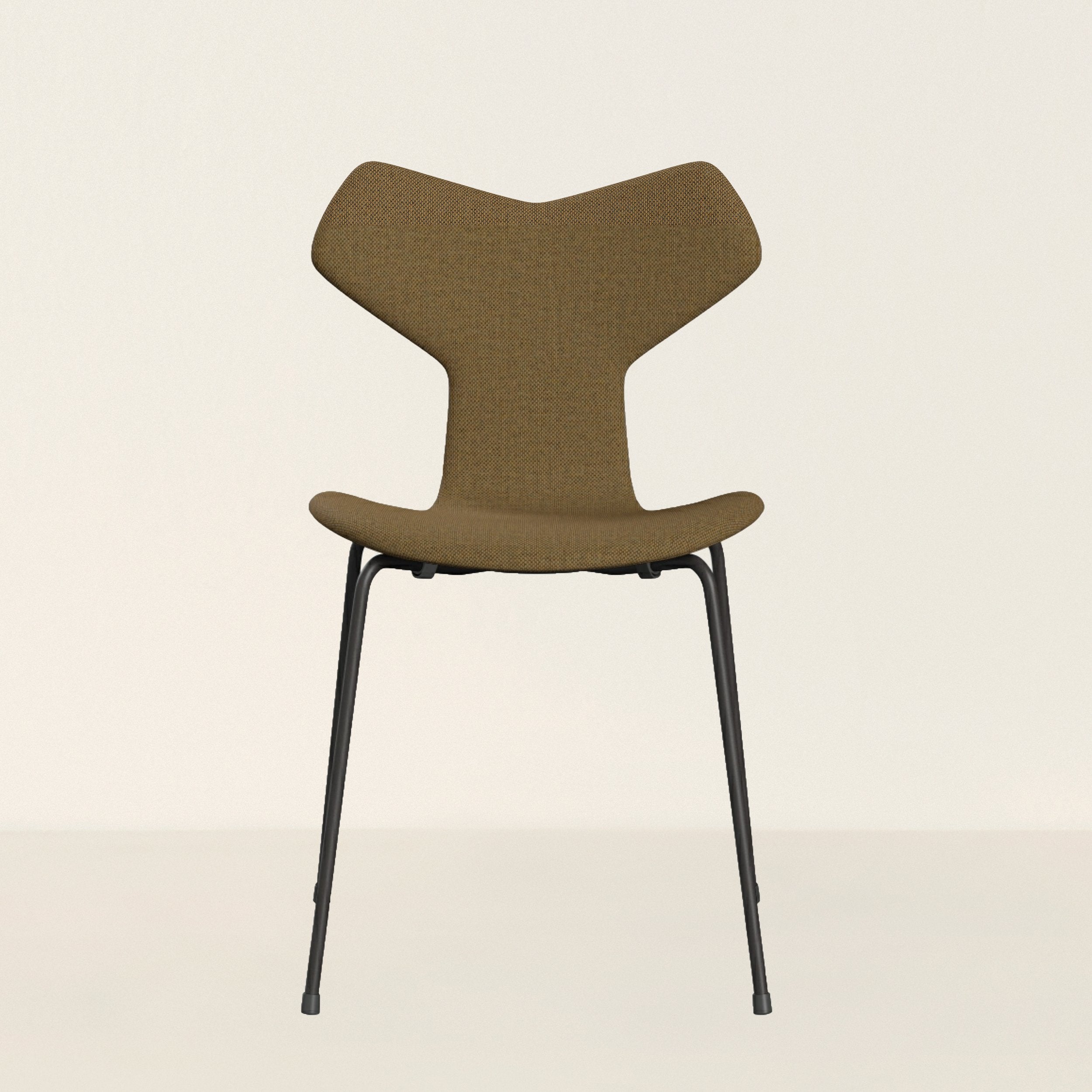 Grand Prix Chair, Upholstered - Color - Mustard/ Natural