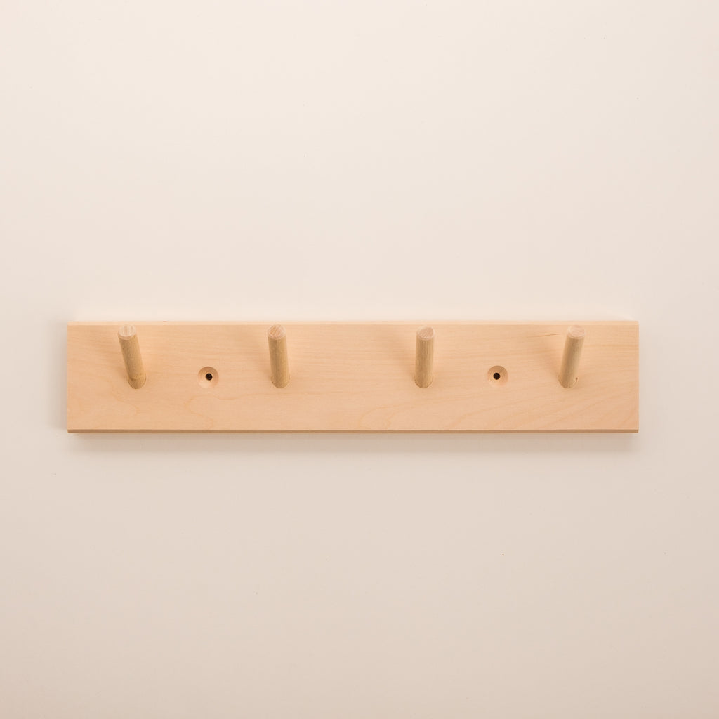 Goodee-Iris Hantverk-Birch Peg Rail - Size - 4 Hooks