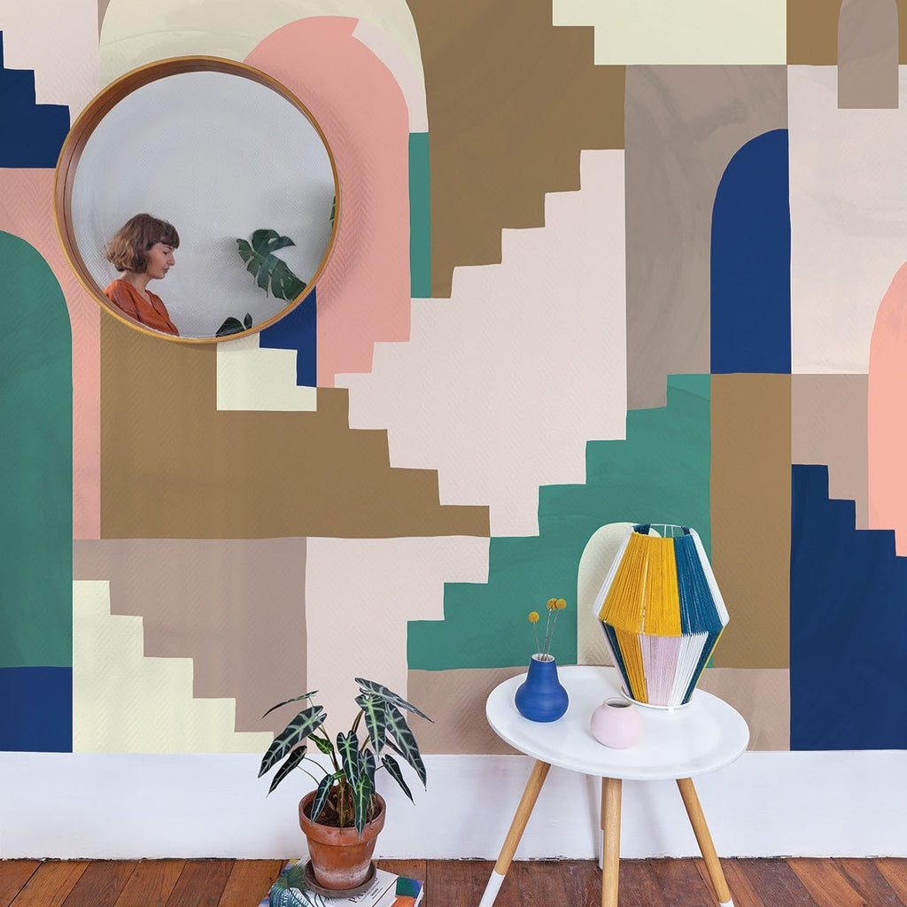 Goodee-Coordonné Wallpaper-Architopie - Color - Nude