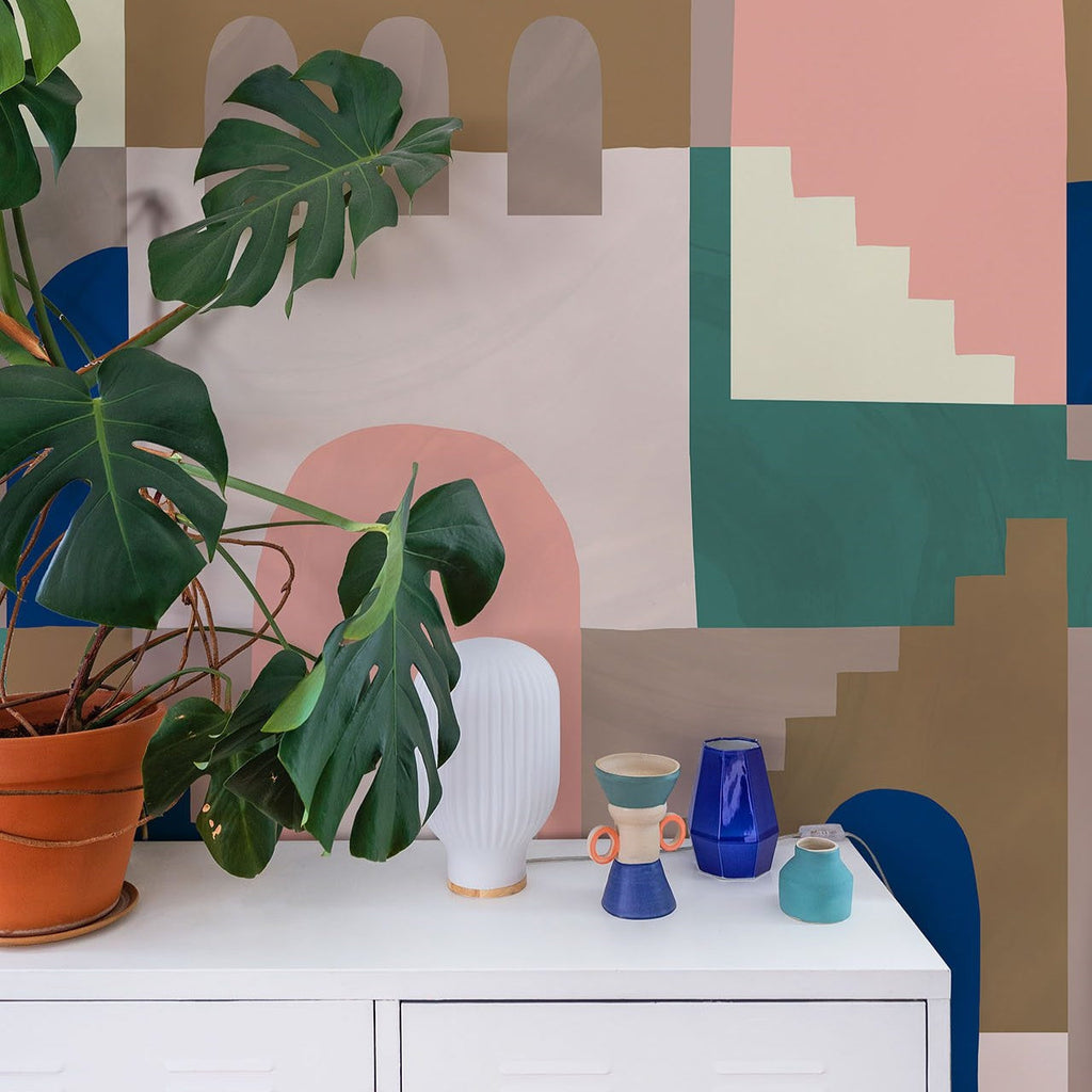 Goodee-Coordonné Wallpaper-Architopie - Color - Nude