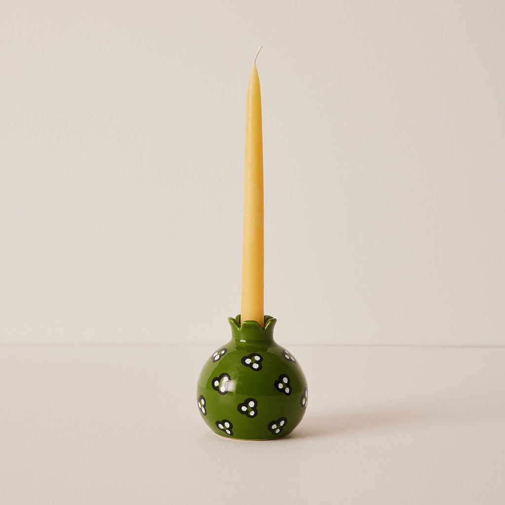Goodee-Malaika Pomegranate Candle Holder - Color - Green