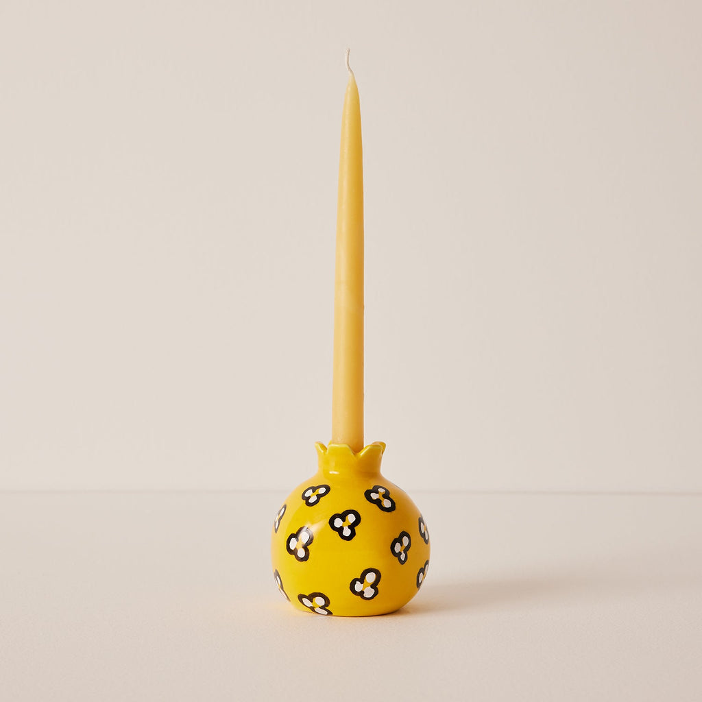 Goodee-Malaika Pomegranate Candle Holder - Color - Yellow