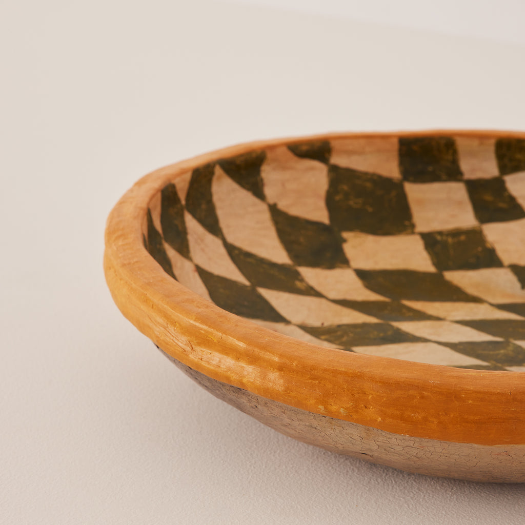 Goodee-tinja - Qayrawan Plate and Stand - Color -  Checkered Olive