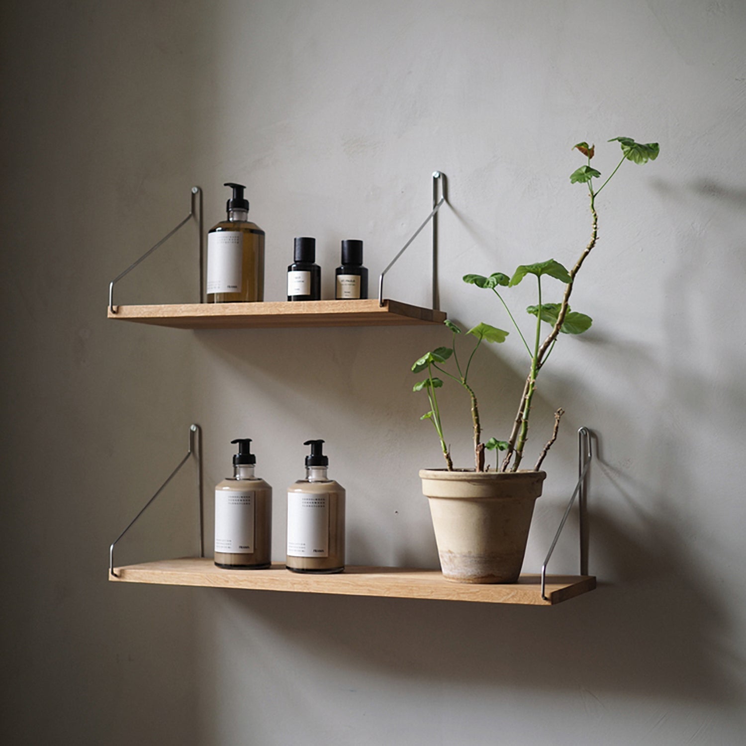 Goodee-Frama-Shelf Natural - Size - D20 W60 - Color - Steel