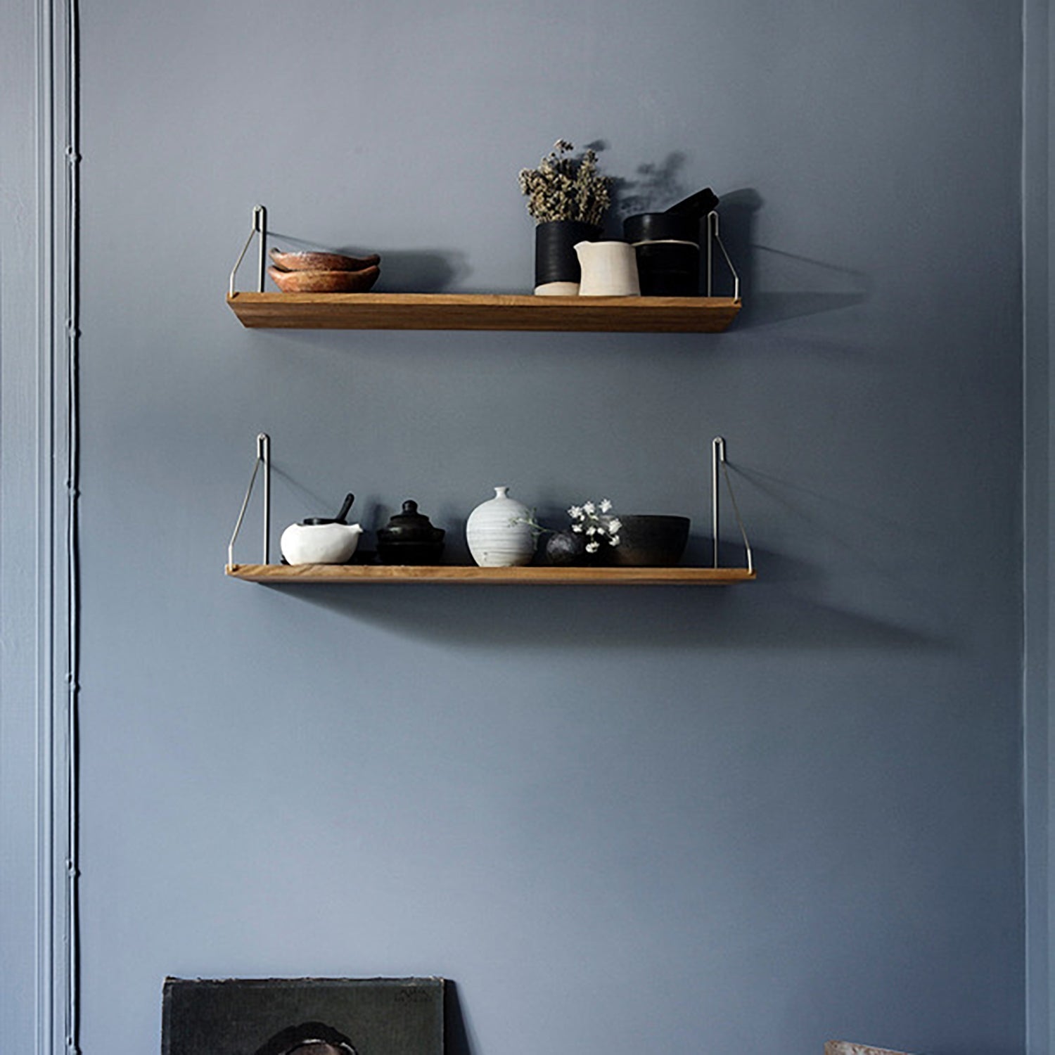 Goodee-Frama-Shelf Natural - Size - D20 W80 - Color - Steel