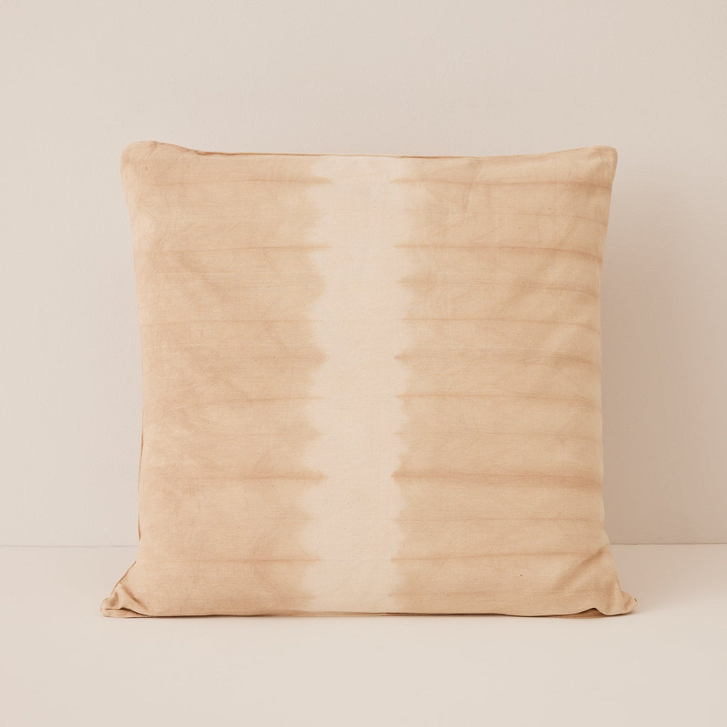 Goodee-Tensira-Square Cushion - Color - Beige Tie-Dye & Pale Brown