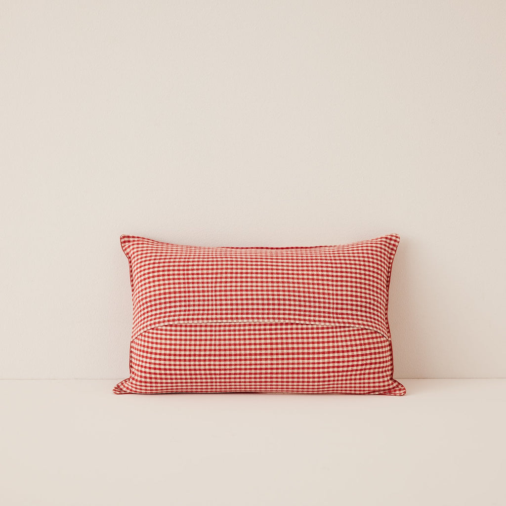 Goodee-Tensira-Mini Cushion - Color - Sanguine Red Tie-Dye & Off-White