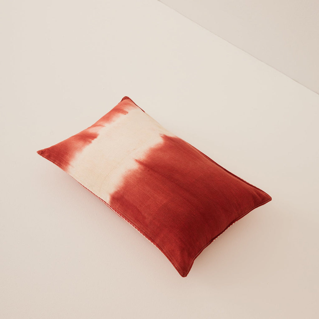 Goodee-Tensira-Mini Cushion - Color - Sanguine Red Tie-Dye & Off-White