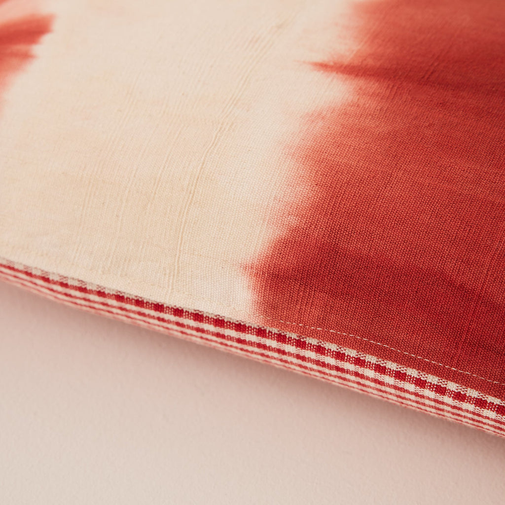 Goodee-Tensira-Mini Cushion - Color - Sanguine Red Tie-Dye & Off-White
