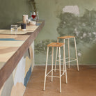 Goodee-Frama-Adam Stool - Size - H76 - Color - Oak & Warm White