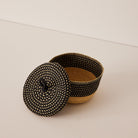 Goodee-Baba Tree-Small Banasco Basket With Lid - Color - Black & Natural