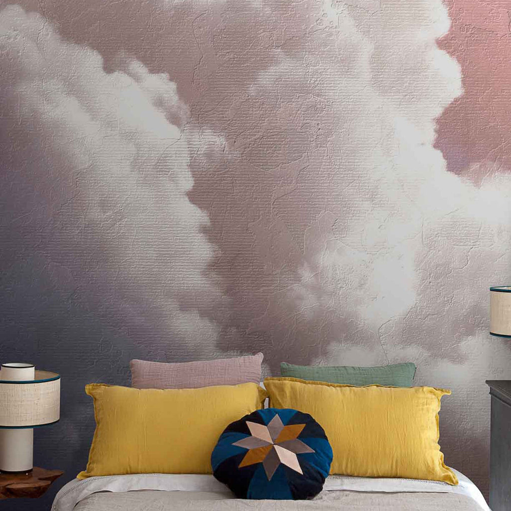 Goodee-Coordonné Wallpaper Clouds Mural - Color - Pink