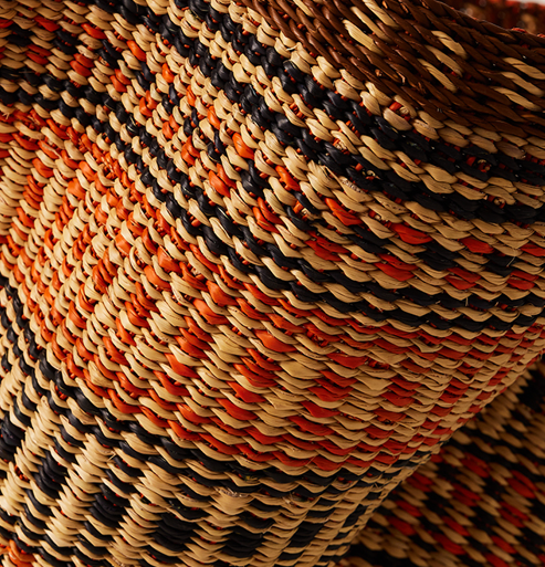Goodee-Baba Tree-Pakurigo Basket - Color - Gold, Natural, & Rust