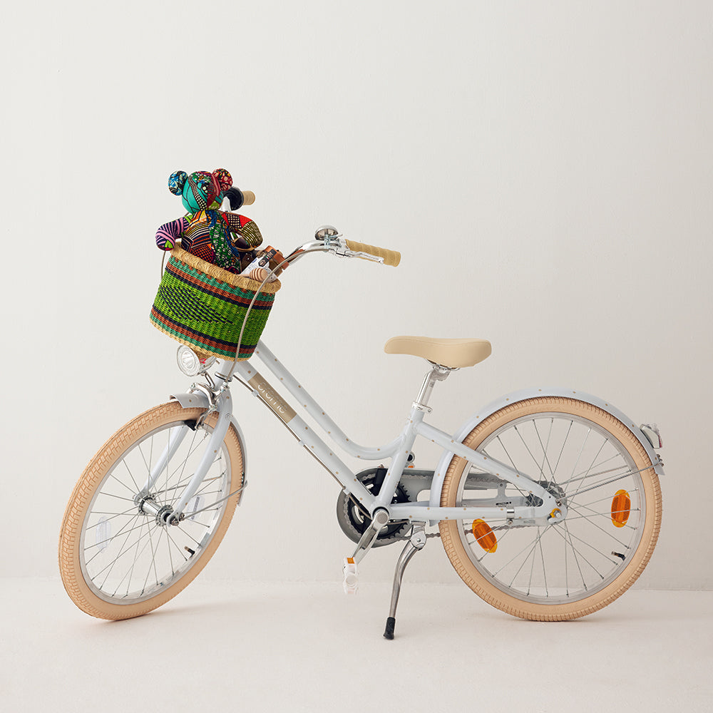 green bike basket