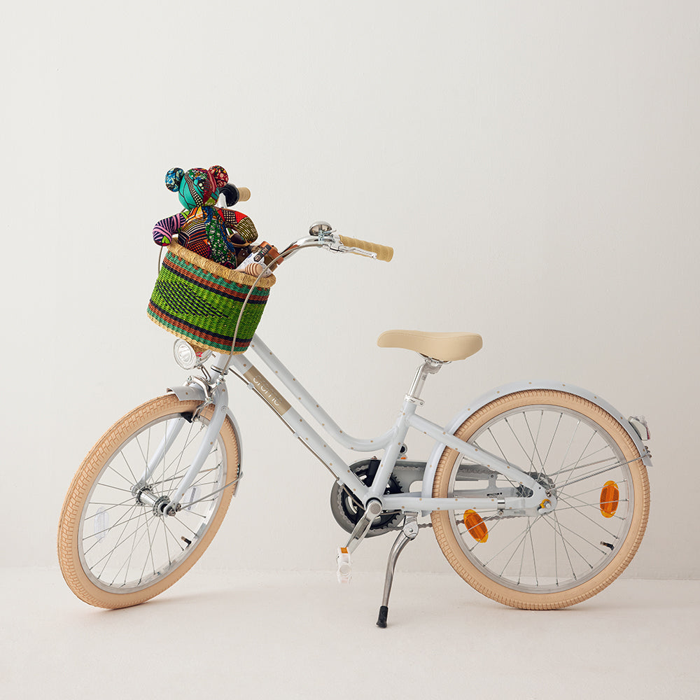 Goodee-Baba Tree-Kids Bicycle Basket - Color - Green & Teal