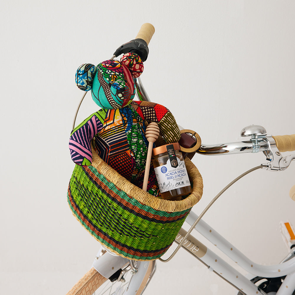 Goodee-Baba Tree-Kids Bicycle Basket - Color - Green & Teal
