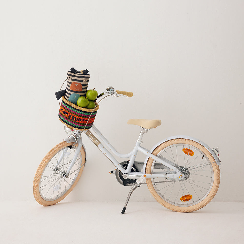 Goodee-Baba Tree-Kids Bicycle Basket - Color - Orange Pink & Blue
