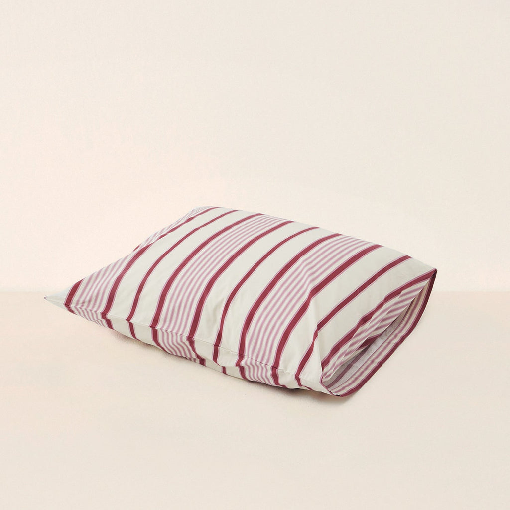 Goodee-Tekla-Pillow Sham - Couleur - Rayures roses du matelas