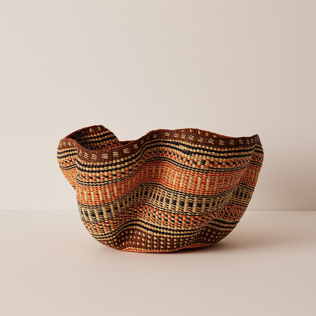 Goodee-Baba Tree-Pakurigo Basket - Color - Gold, Natural, & Rust