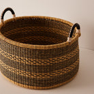 Goodee-Baba Tree-Large Woven Short Basket - Color - Black & Natural